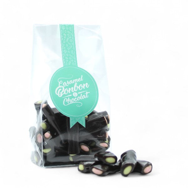 Sachet de bonbons Cocobat à la réglisse, confiseries moelleuses au goût doux et sucré.