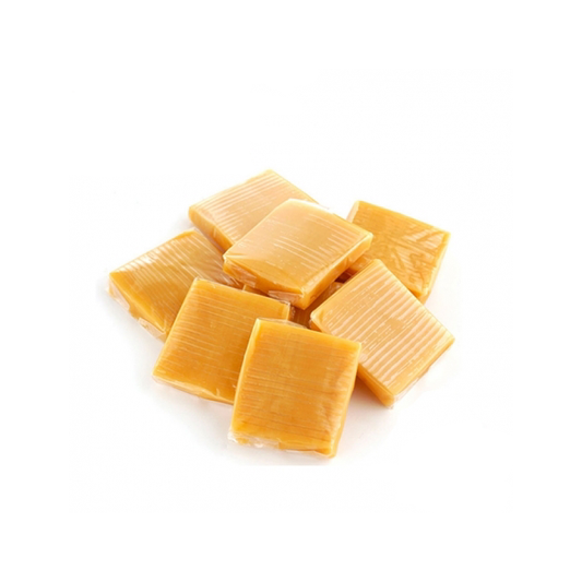 Bouchées caramel vanille, confiseries fondantes au caramel tendre et à la saveur douce et parfumée de vanille.