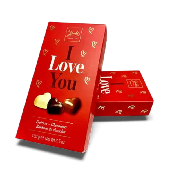 Étui de chocolats coeur - 100g