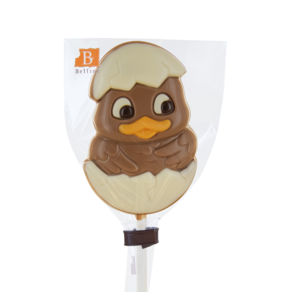 Sucette Poussin Chocolat Lait ou Blanc 25g – Cadeau Gourmand Pâques