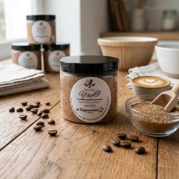 Sucre aromatisé cappuccino - Pot de 200g