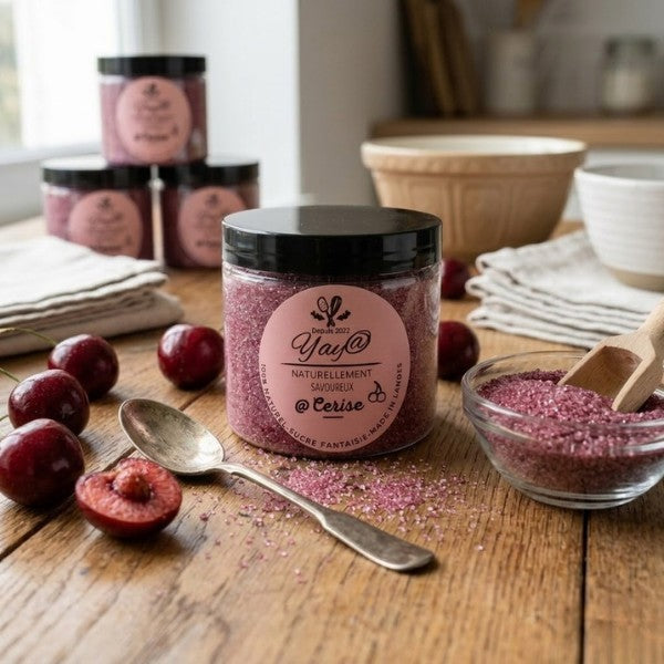 Sucre aromatisé cerise - Pot de 200g