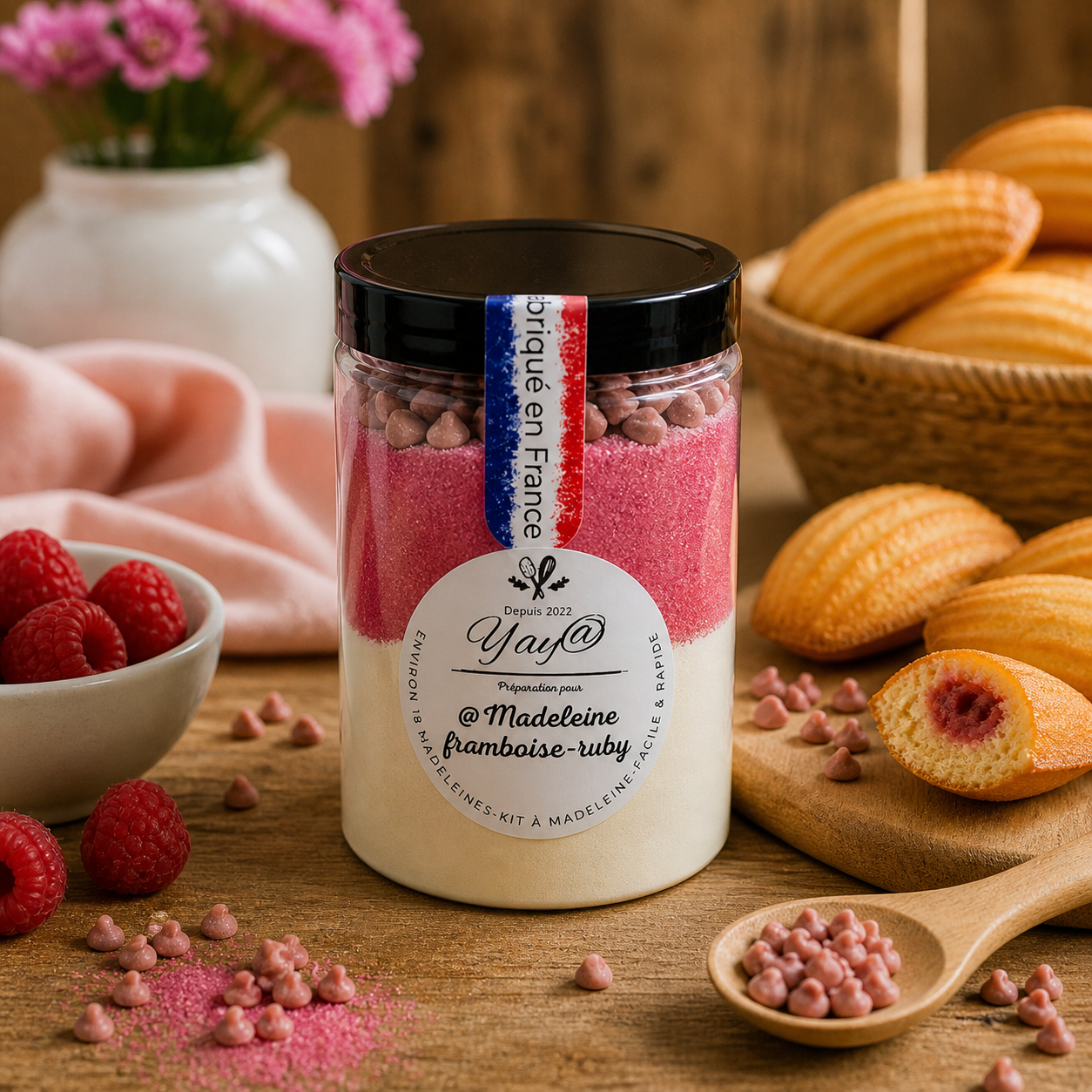 Préparation pour madeleines framboise - 325g