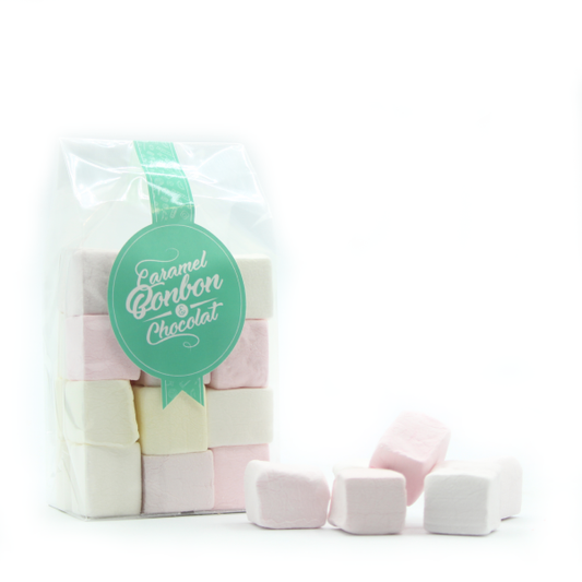 Sachet de cubes de guimauve fantaisie Tutti Frutti – guimauves artisanales Auzier Chabernac aux arômes naturels de fruits.