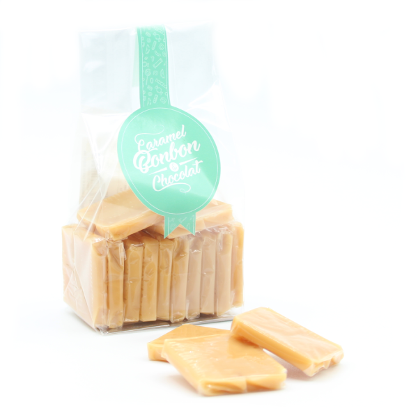 Sachet de bouchées caramel noisette, palets de caramel tendre délicatement aromatisés à la noisette pour une pause sucrée gourmande.