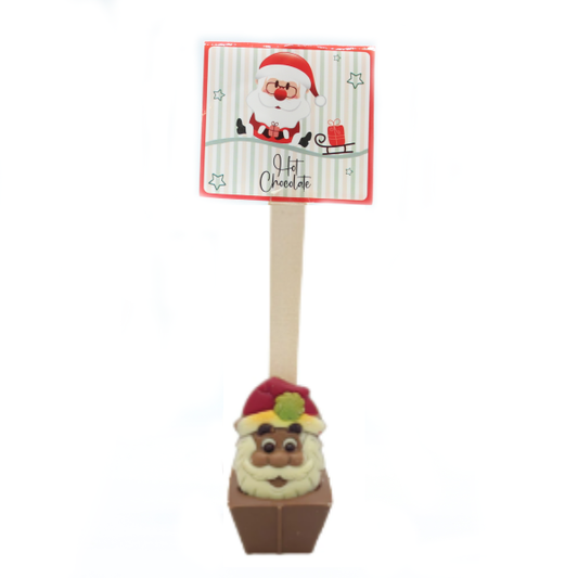 Cuillère à chocolat chaud lait père noël mini guimauve - 55g