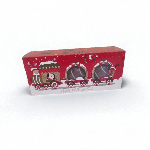 Coffret de 3 boules magiques à chocolat chaud 45g, gourmandises à fondre dans du lait chaud avec mini guimauves fondantes.