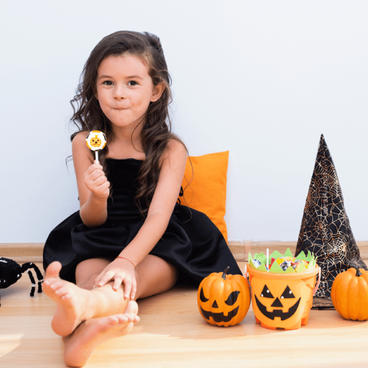 Petites sucettes rock décor citrouille halloween - 10g