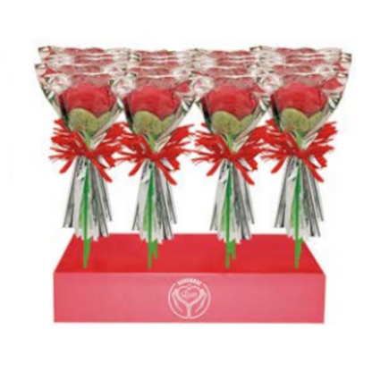 Brochette de guimauve "rose rouge" - 30g