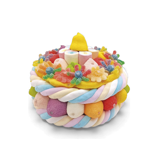 Gâteau de bonbons rond en étages – Guimauves et confiseries – 670g