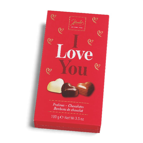 Étui de chocolats coeur - 100g