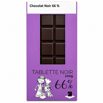 Tablette de chocolat noir 66% - 100g