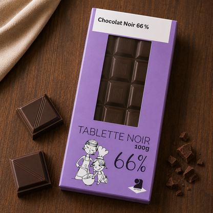 Tablette de chocolat noir 66% - 100g