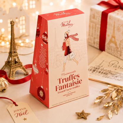 Étui truffes Paris Chic Noël - truffes fantaisie - 100g