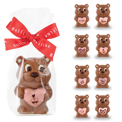 Moulage chocolat ourson cœur - 40g