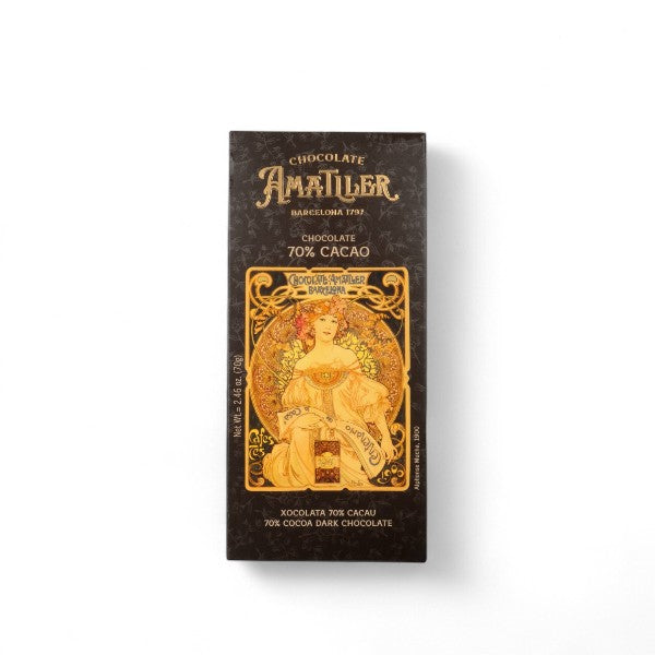 Tablette de chocolat noir 70% amatler - 70g