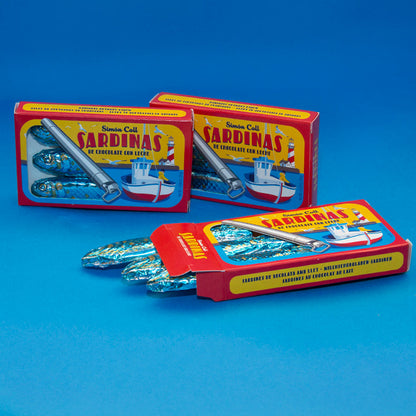 Boîte de 3 Sardines en Chocolat au Lait 24g – Confiserie Gourmande Originale à Offrir