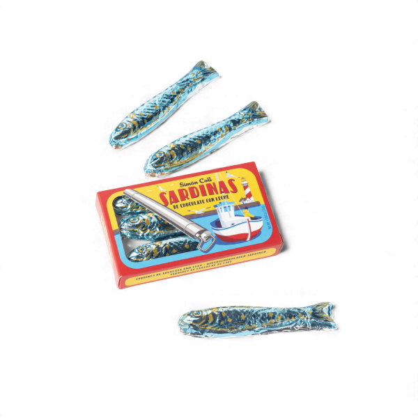 Boîte de 3 Sardines en Chocolat au Lait 24g – Confiserie Gourmande Originale à Offrir