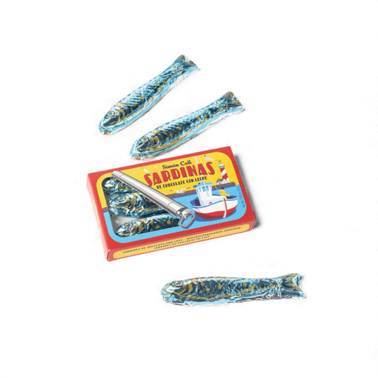 Boîte de 3 Sardines en Chocolat au Lait 24g – Confiserie Gourmande Originale à Offrir