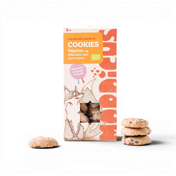 Cookies pépites de chocolat 70 % pure origine - 100g