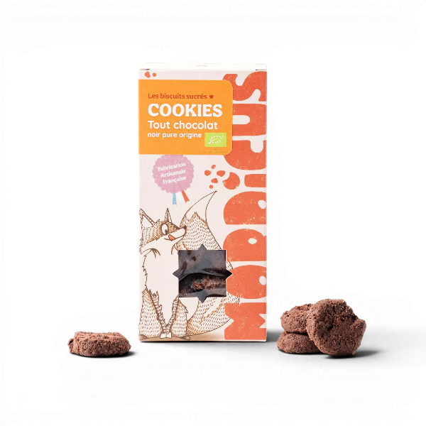 Cookies tout chocolat pure origine - 100g