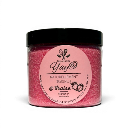 Sucre aromatisé à la fraise - Pot de 200g
