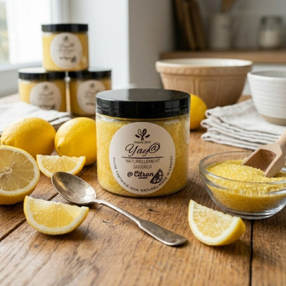 Sucre aromatisé au citron jaune - Pot de 200g