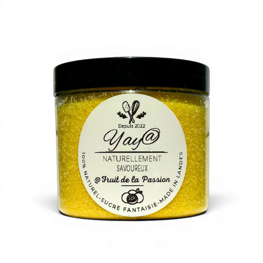 Sucre aromatisé fruit de la passion - Pot de 200g