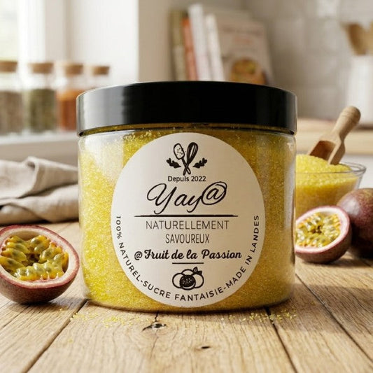 Sucre aromatisé fruit de la passion - Pot de 200g