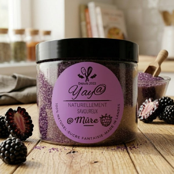 Sucre aromatisé mûre - Pot de  200g