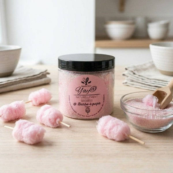 Sucre aromatisé barbe à papa - Pot de 200g