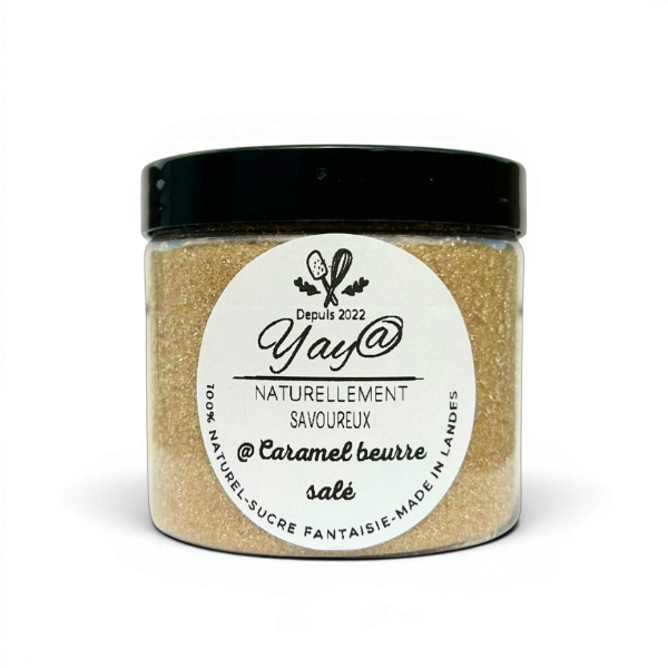 Sucre aromatisé caramel beurre salé - Pot de 200g