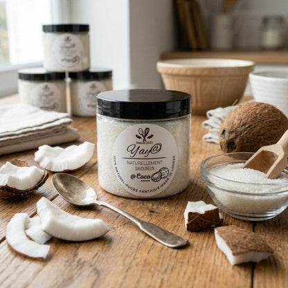 Sucre aromatisé coco - Pot de 200g