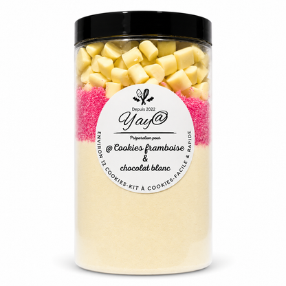 Préparation cookies framboise & chocolat blanc - 340g