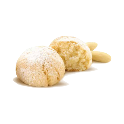 Amaretti moelleux Nature croqué, biscuit traditionnel aux amandes révélant sa texture tendre et fondante.