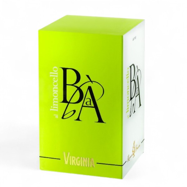 Boîte de Baba au Limoncello, dessert italien moelleux et fondant au parfum délicat de limoncello.