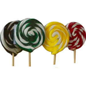 Lot de 4 sucettes ronde foraine