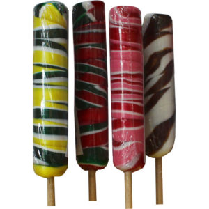 Lot de 4 sucettes torsade foraine