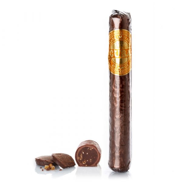 Véritable cigare chocolat noir orange 100gr.