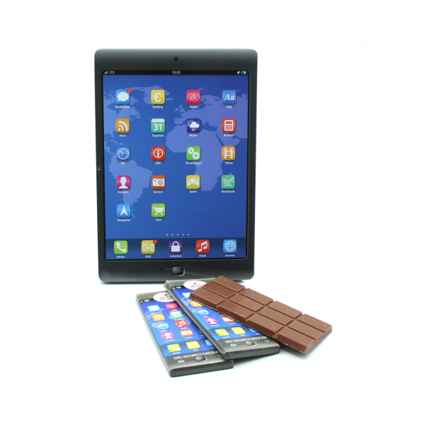 Boite tablette tactile au chocolat 90g — Caramel Bonbon & Chocolat