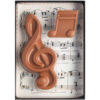 Coffret note de musique en chocolat au lait