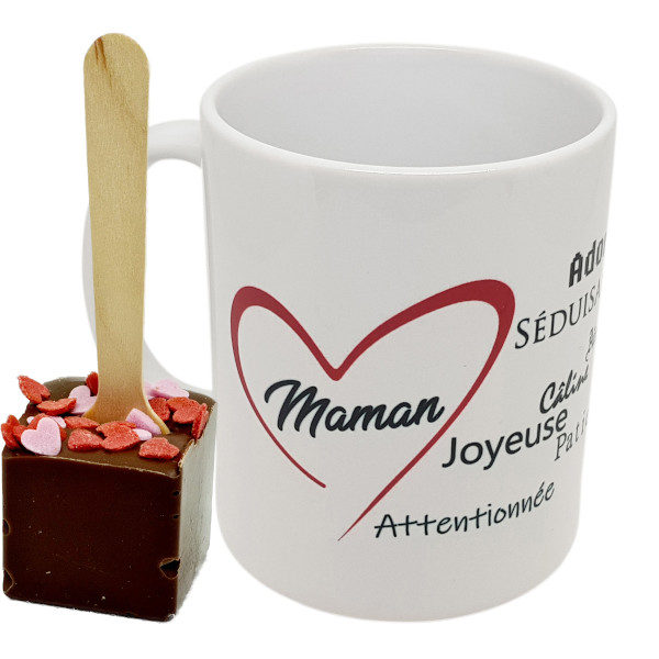 mug004 POUR MAMAN CUILLERE COEUR
