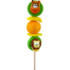 Brochette de bonbons " Animaux" composée de guimauve et de décors en sucre.